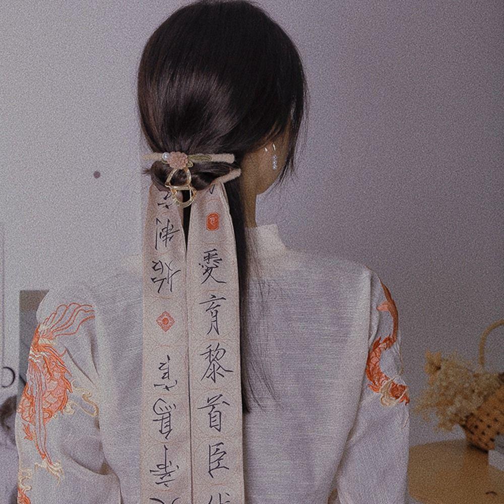 Khăn Choàng Cổ Dài Bằng Lụa Satin In Họa Tiết Phong Cách Trung Hoa Cổ Điển Thanh Lịch