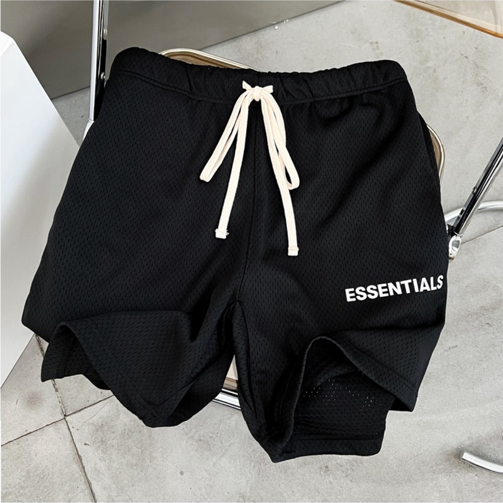 [ Ảnh Thật ] Quần short Essentials vải lưới hàng cao cấp ss2022