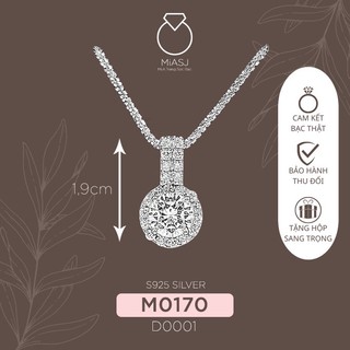 Dây chuyền vòng cổ mặt dây nữ trang bạc ý s925 đá cz cao cấp miễn phí xi kim m0170 d0001 | mi.a trang sức bạc