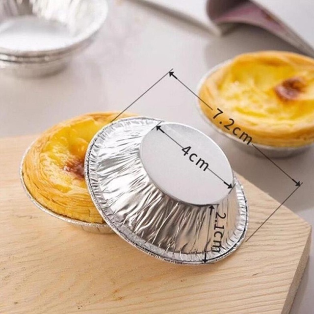 Set 100 Cái Chén Giấy Bạc Nướng Thực Phẩm Bánh