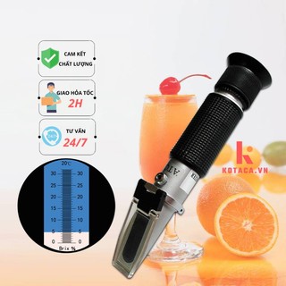 Khúc xạ kế đo độ ngọt brix 0-32%, máy đo độ ngọt trái cây thực phẩm kèm hướng dẫn sử dụng máy đo độ ngọt