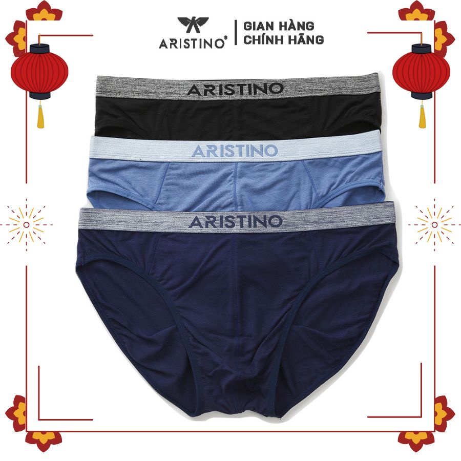 Combo 3 Quần sịp nam ARISTINO dáng tam giác, quần lót Brif vải Modal mềm mại gấp 2 lần, thông hơi - ABF1616