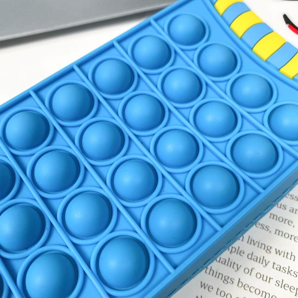 Hộp Đựng Bút Bằng Silicon Đa Năng Họa Tiết Hoạt Hình Dễ Thương Cho Học Sinh Ốp