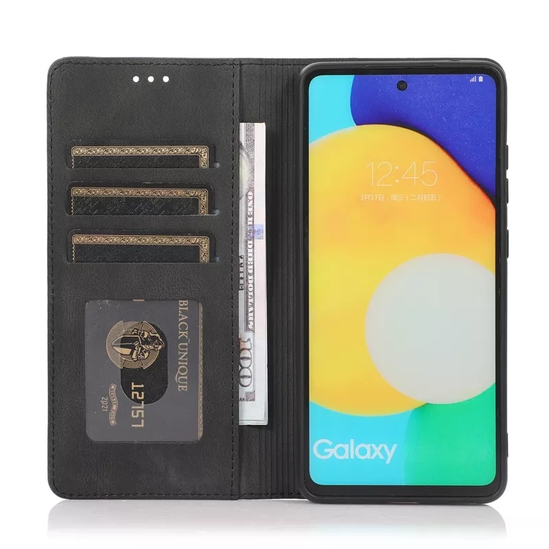 Bao da Samsung A50, A30S, A50S - Thiết kế dạng ví sang trọng - Có ngăn cài thẻ - tien - Nắp gập 2 mặt làm bằng da lộn