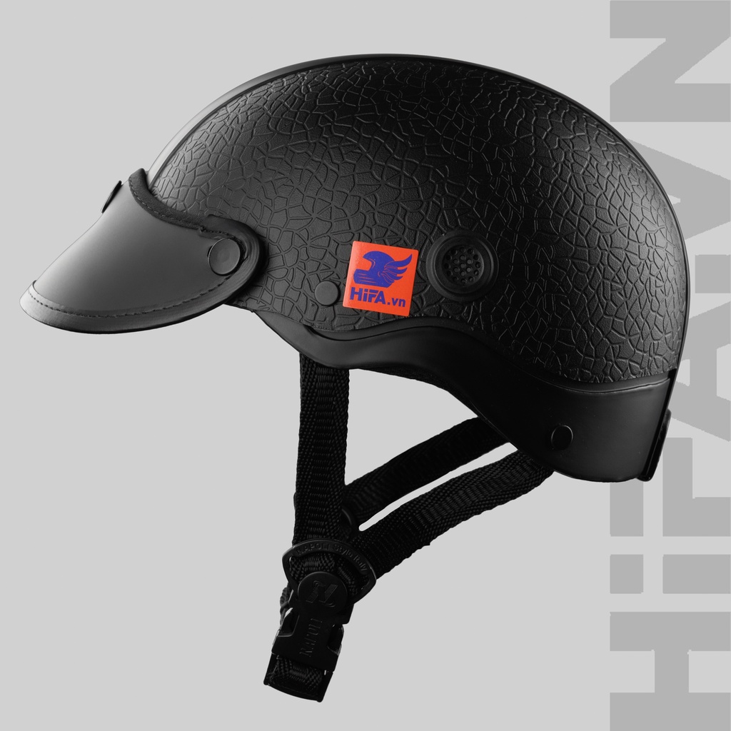 Nón Bảo Hiểm Nữa Đầu Napoli Sơn Nứt Cao Cấp - Màu Đen Nhám