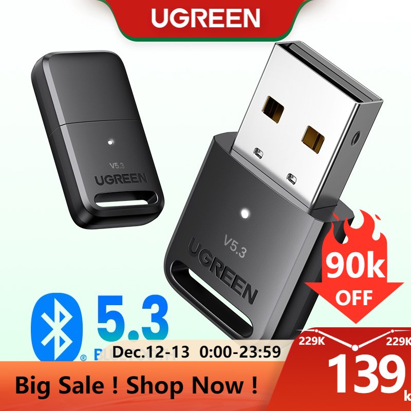 Ugreen USB Nhận Tín Hiệu Bluetooth 5.3 Cho Loa Không Dây