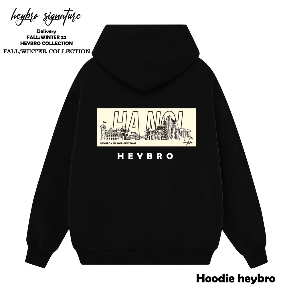 Áo hoodie nam nữ / Hoodie Unisex HEYBRO nỉ bông cotton form rộng nhiều màu hottrend