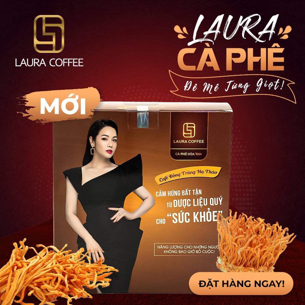 Cà phê đông trùng hạ thảo cà phê nấm linh chi Laura Sunshine Nhật Kim Anh thơm ngon đậm vị hảo hạng