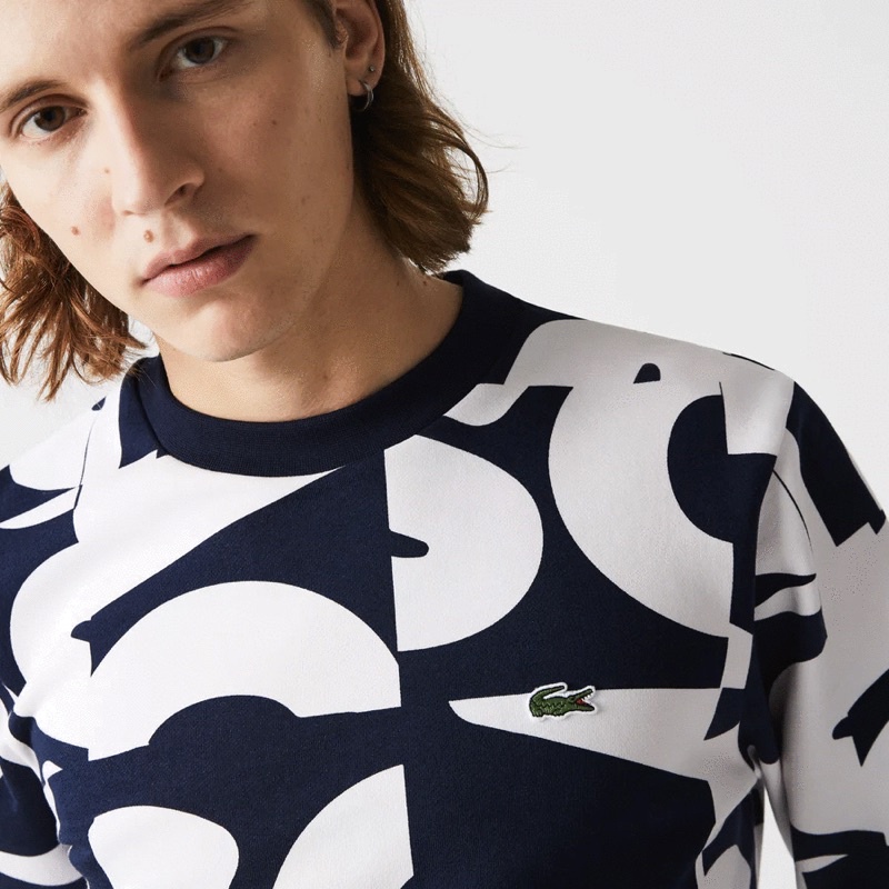 ÁO THUN NAM MEN’S HERITAGE GRAPHIC PRINT CREW NECK COTTON FLEECE SWEATSHIRT SIZE L