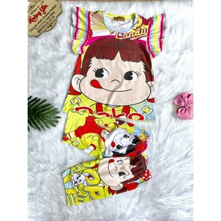 Bộ thun lạnh lửng bé gái