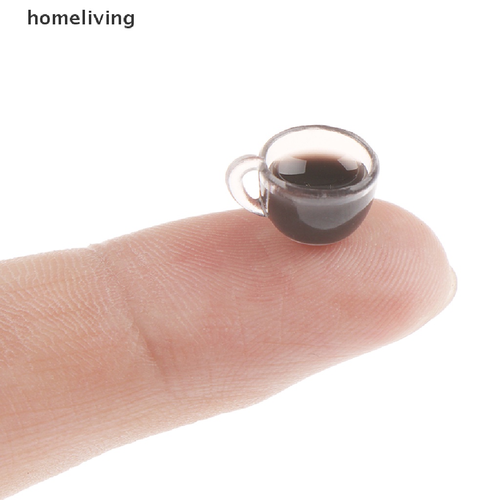 Set Ly Cà Phê Mini Tỉ Lệ 1: 12 Xinh Xắn Dùng Để Trang Trí Nhà Búp Bê