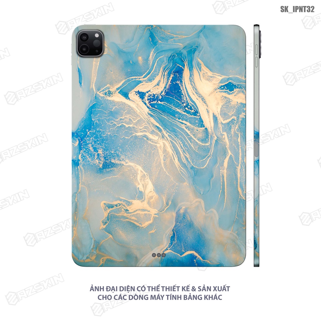 Dán Skin IPad Vân Đá Nghệ Thuật Dán Full Lưng Viền |SK_IPNT32| Film 3M, Chống Nước, Chống Bay Màu, Cắt CNC