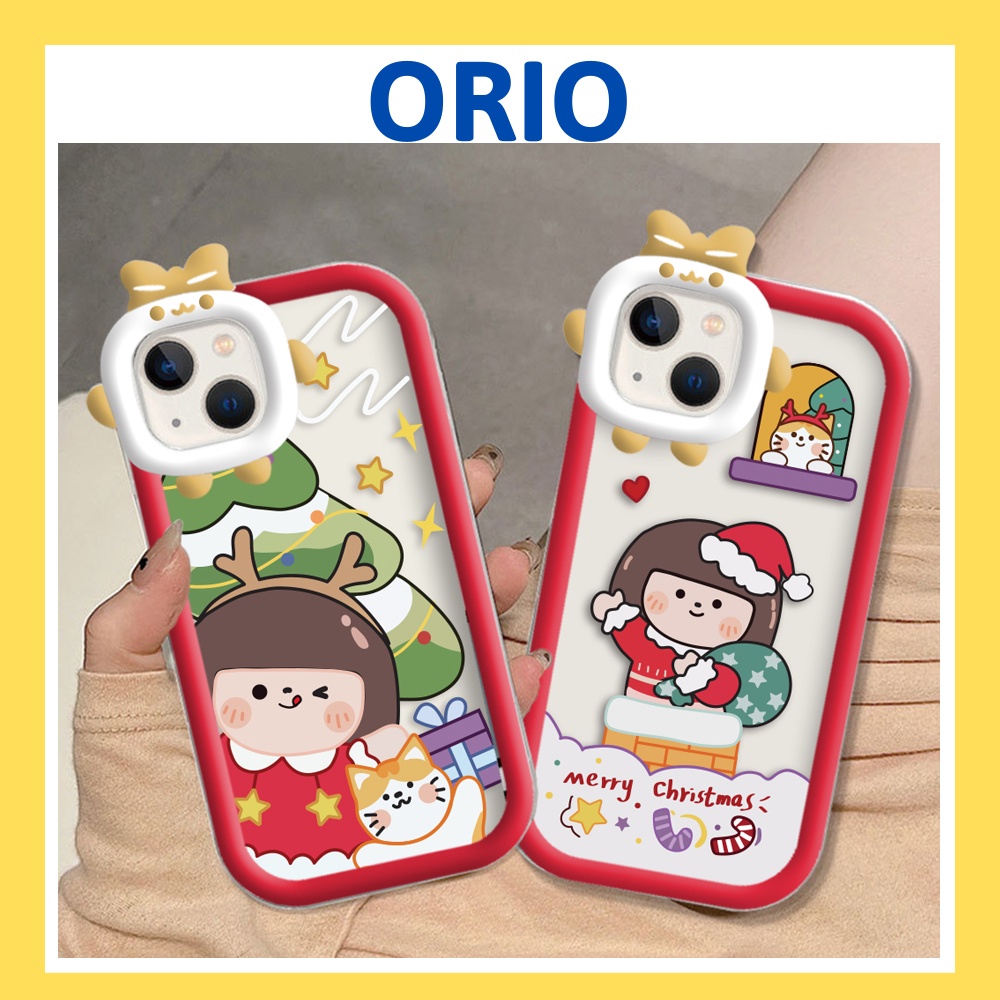 Ốp lưng iphone viền gấu Merry Christmas 6/6plus/6s/6splus/7/7plus/8/8plus/x/xr/xs/11/12/13/14/pro/max/plus/promax - ORIO
