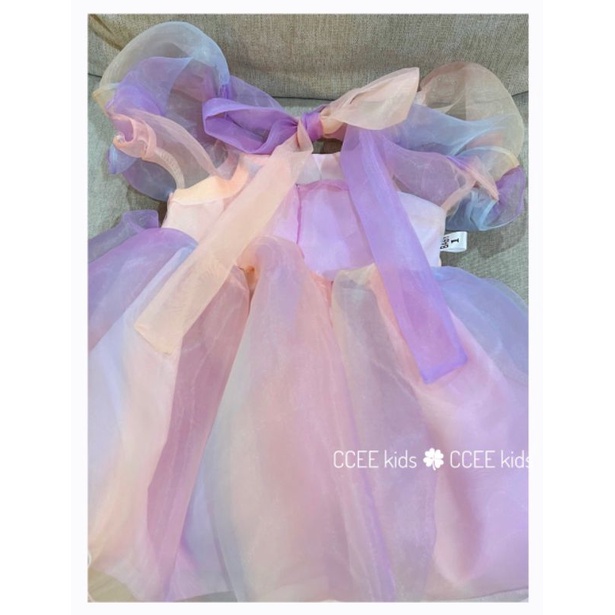 Váy tơ 7 màu bồng bềnh cho bé gái tại Angiakids