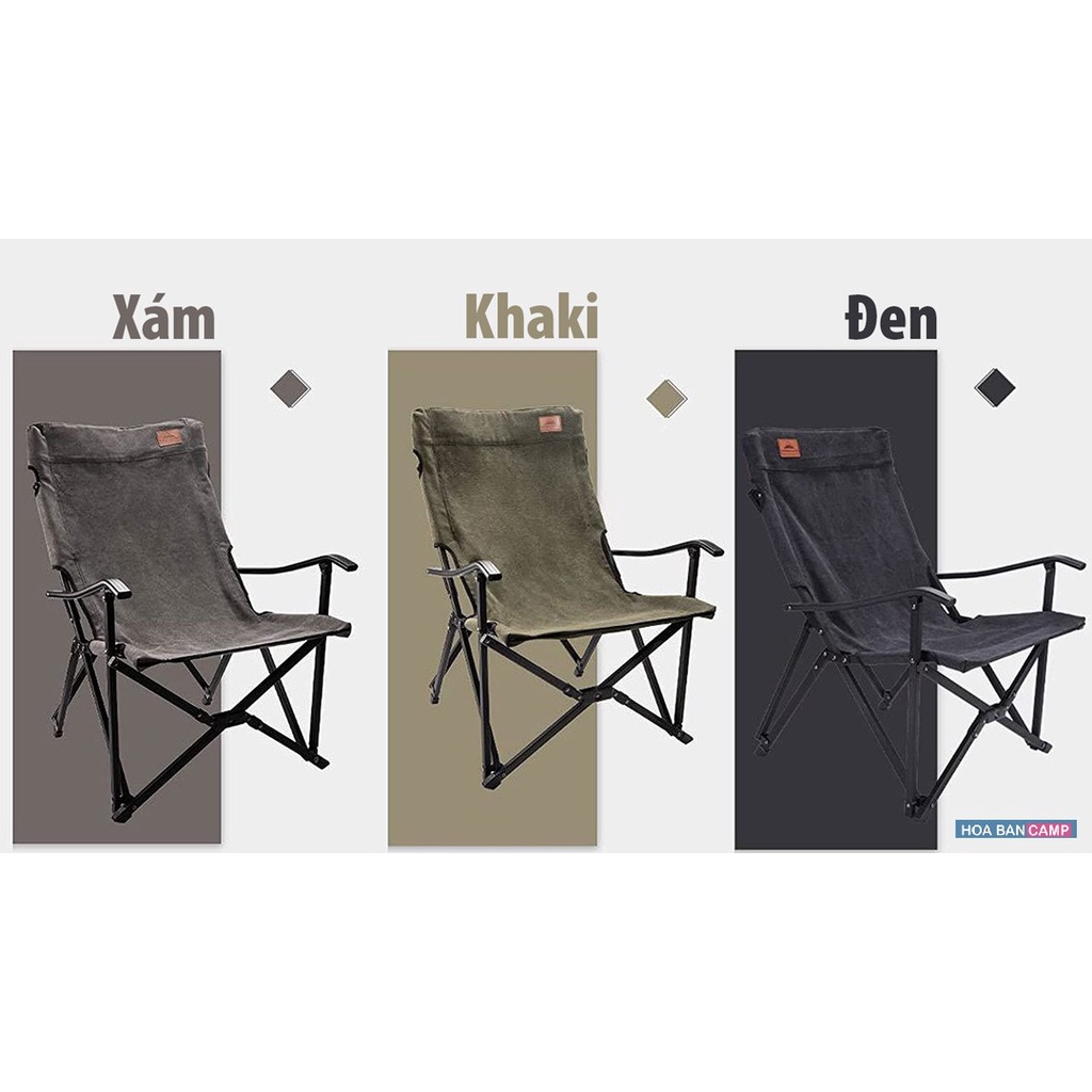 Ghế Gấp Dã Ngoại Lưng Trung CampingMoon F-1003C