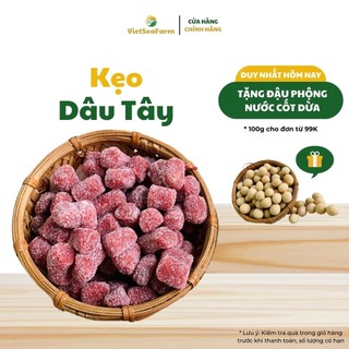 Kẹo dâu tây đặc sản đà lạt vietseafarm túi 200gr