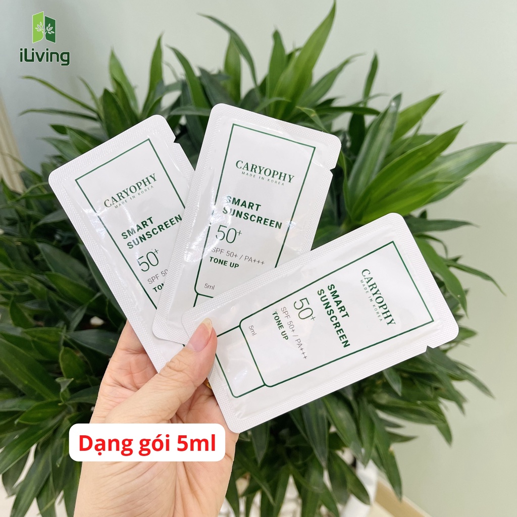 Bộ dưỡng da giảm mụn, mờ thâm Caryophy ( Sữa rửa mặt 30ml + Toner 50ml + Serum 10ml + Kem chống nắng 5ml) ILIVING-CAR