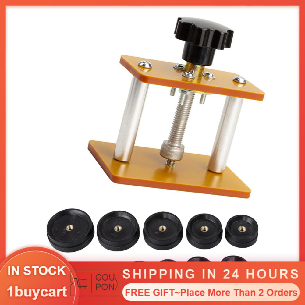 1buycart Watch Press Set Back Case Closer Replacement Repair Tool Kit Stamping Machine with 12 Dies