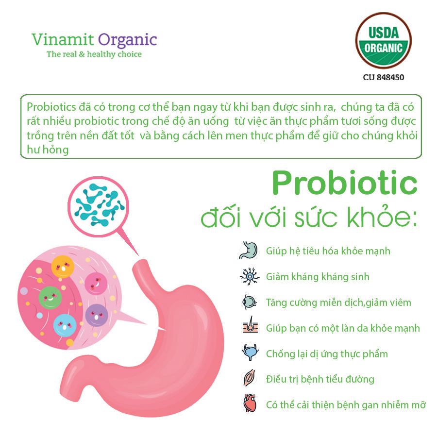 Nước Mía Lên Men Vinamit- Bổ sung lợi khuẩn cho đường ruột - ngăn ngừa táo bón