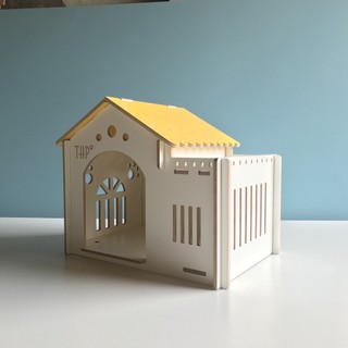 Nhà gỗ dành cho chó mèo size L (Dưới 15kg), Kích thước 70*48*56cm
