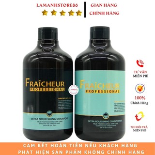 Dầu Gội dưỡng sâu phục hồi, chống lão hóa gẫy rụng tóc hỗ trợ mọc tóc cặp dầu gội Fraicheur 500ml hàng chính hãng