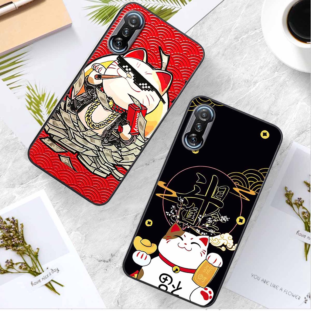 Ốp Xiaomi Redmi K40 / K40 Pro / Gaming  Mèo thần tài may mắn
