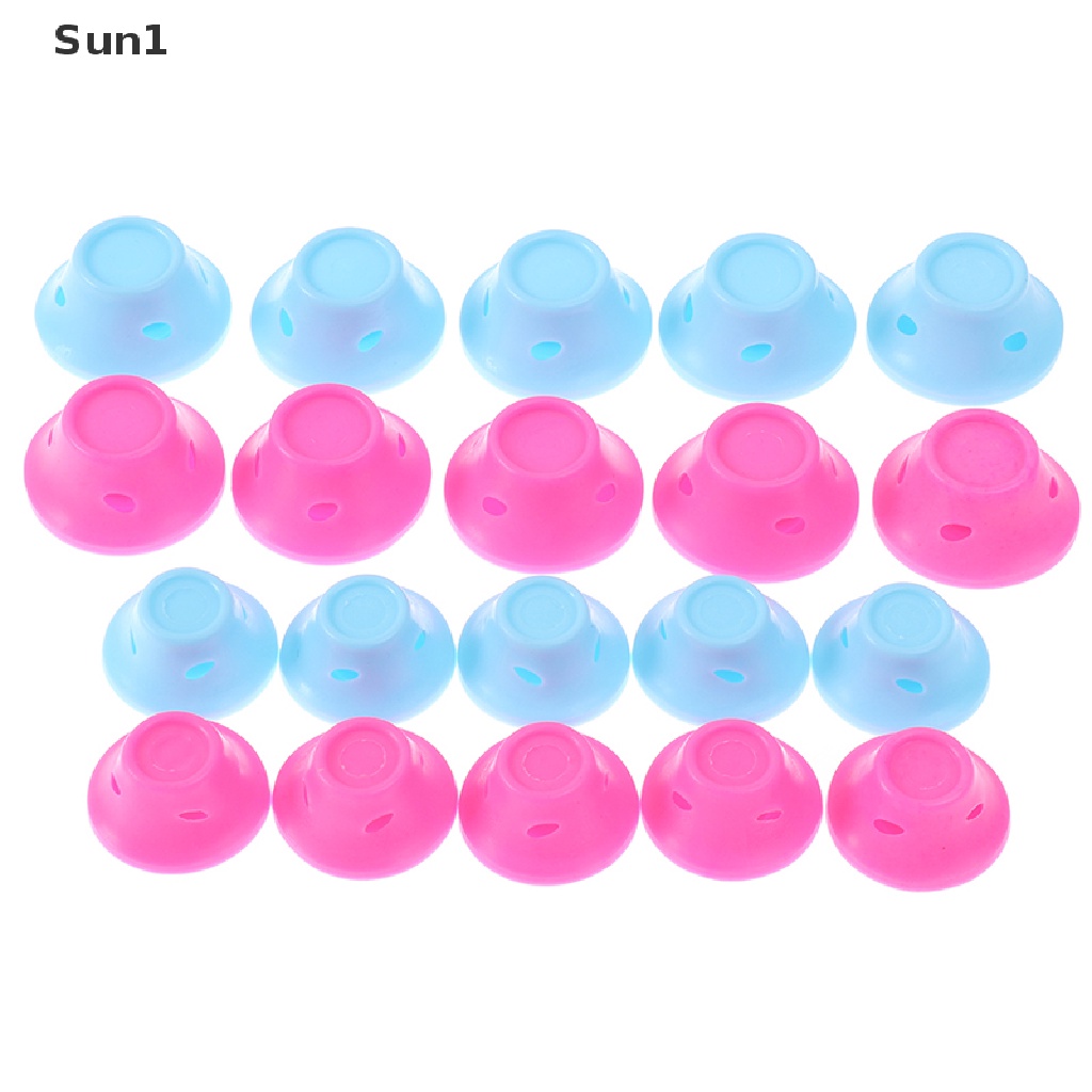 Set 1 / 10 Lô Silicone Cao Su Mềm Uốn Tóc Không Dùng Nhiệt