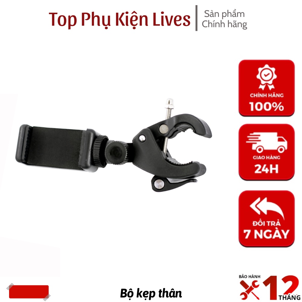 Giá đỡ kẹp điện thoại gắn vào tripod hỗ trợ livestream,live quay phim nhiều máy cùng lúc