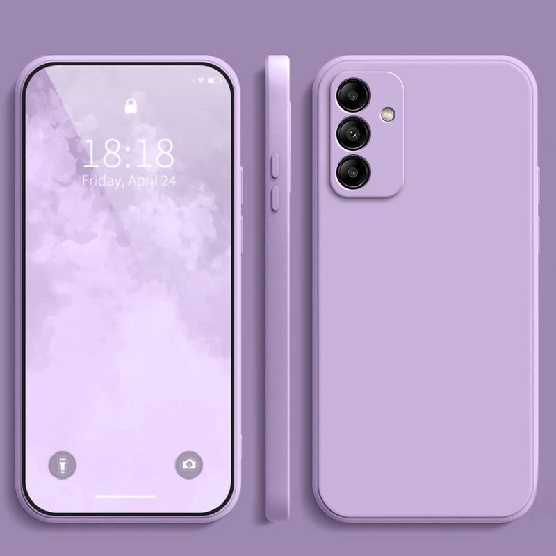 Ốp Điện Thoại Mềm Silicon Lỏng Cho Samsung Galaxy A06 A55 A35 5G A15 A25 A05S A05 A14 A34 A54 5G A24 2023 A04S A06 A04 Màu Kẹo Vỏ Mờ Đầy Màu Sắc Vỏ Điện Thoại Bảo Vệ Camera Toàn Diện