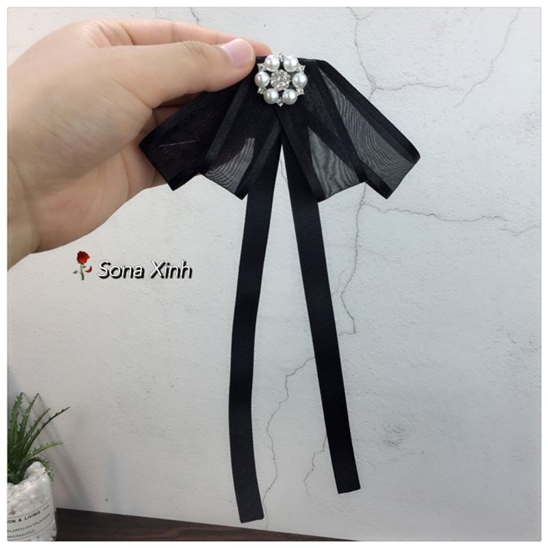 TAG NƠ CÀI ÁO ĐÍNH ĐÁ SƠ MI VÀ VÁY CÔNG SỞ