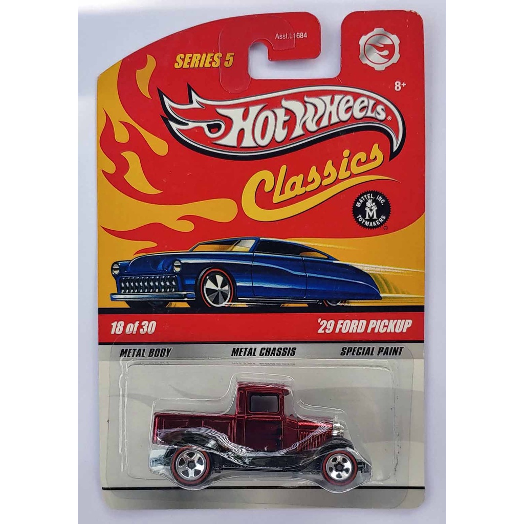 xe mô hình Hot Wheels Classics 29 Ford Pickup đỏ đậm