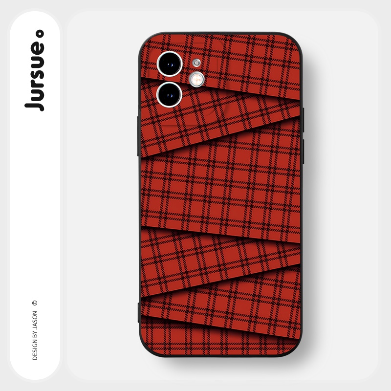 Ốp lưng JURSUE mềm chống bẩn hình độc lạ ngầu đen Cho iPhone 14 13 12 11 Pro Max SE 2020 X XR XS 8 7 ip 6S 6 Plus Y2731