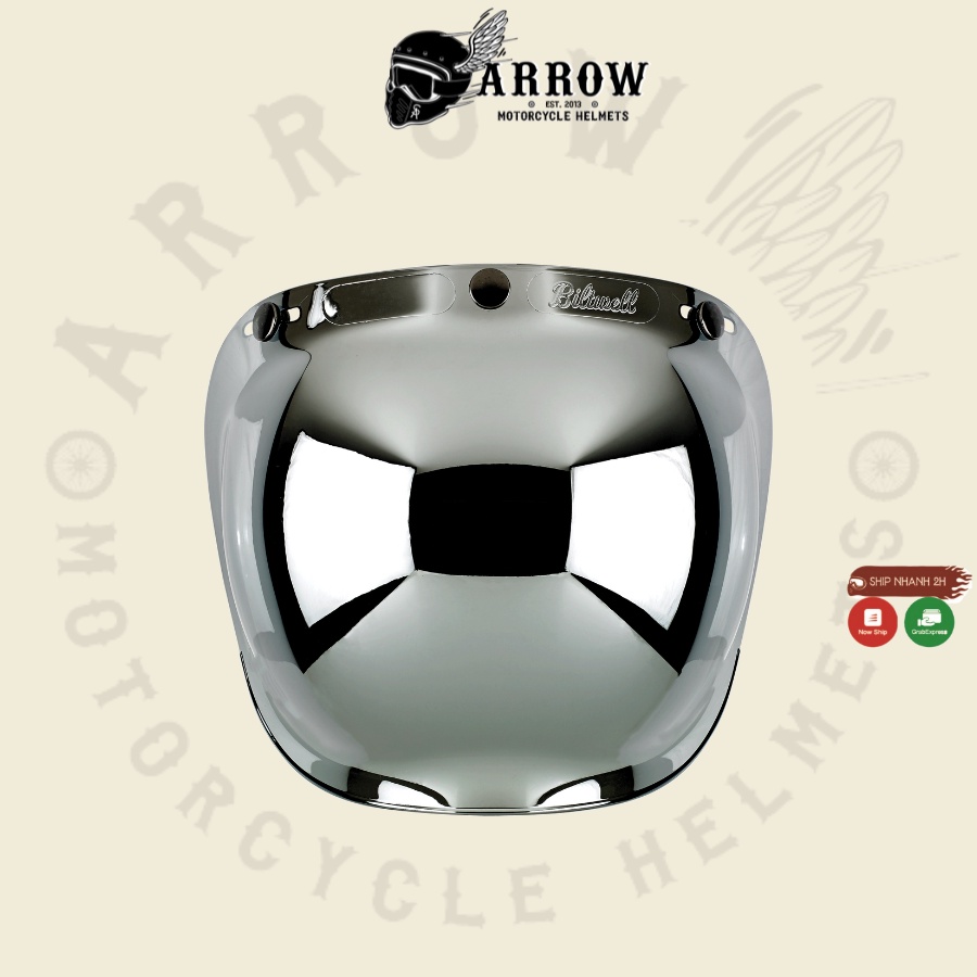 Kính gắn mũ bảo hiểm Biltwell Bubble chống nắng phụ kiện mũ bảo hiểm Arrow
