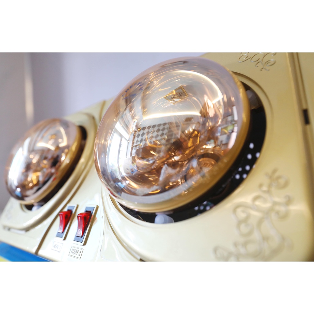 Đèn Sưởi Nhà Tắm 2 Bóng Hàng Chính Hãng HERA Bảo Hành Thân 60 Tháng, Tiết Kiệm Điện Năng, An Toàn Cho Người Sử D