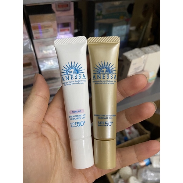 Gel chống nắng dưỡng sáng nâng tông Anessa Brightening UV - Gel chống nắng dưỡng da Anessa Perfect UV 15g