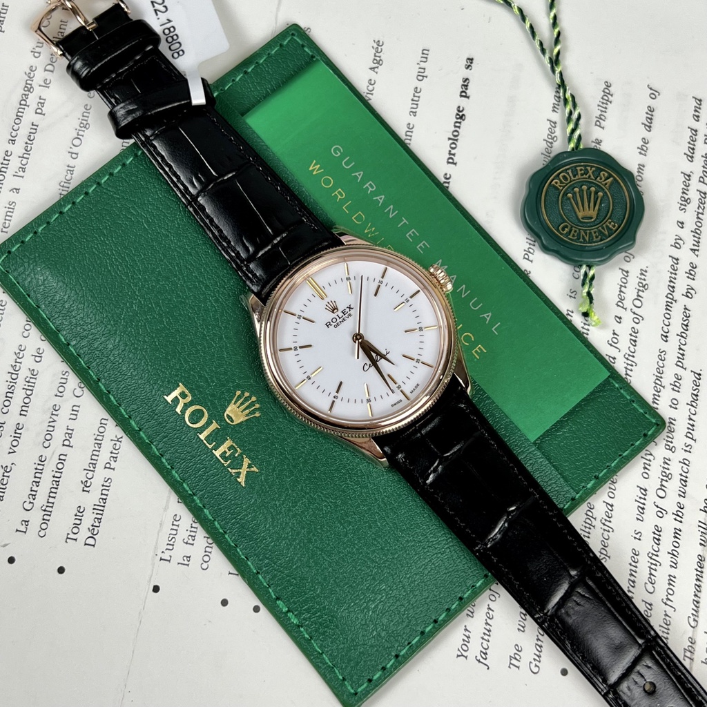 Đồng hồ nam Rolex Cellini 39mm máy Cal 3165 Thuỵ Sĩ cao cấp, bọc vàng 18k