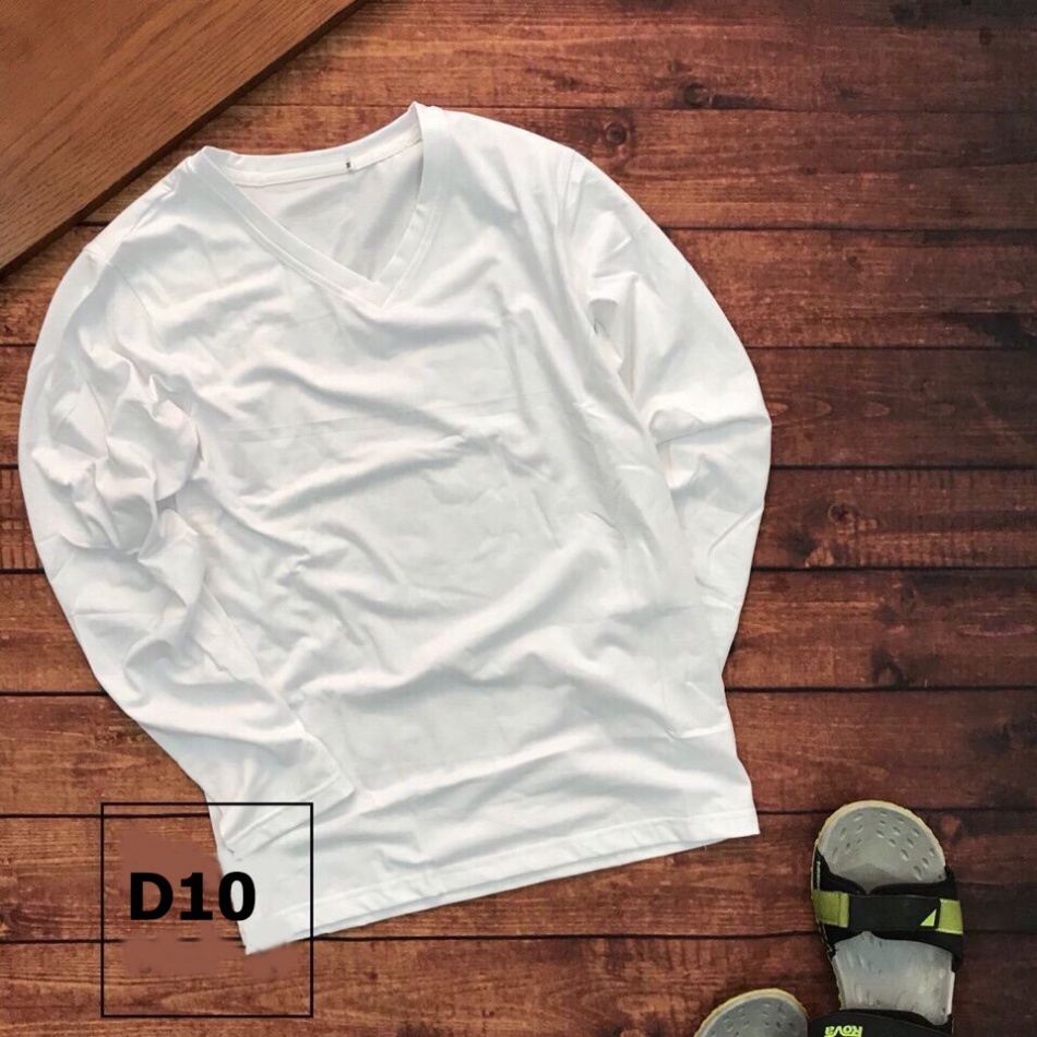 Áo thun nam tay dài cổ tim, chất cotton 4 chiều , nhiều màu dáng ôm thời trang (Ảnh thật ) - Hàng