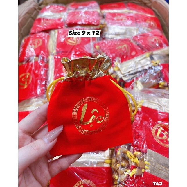 Túi nhung chữ Lộc
