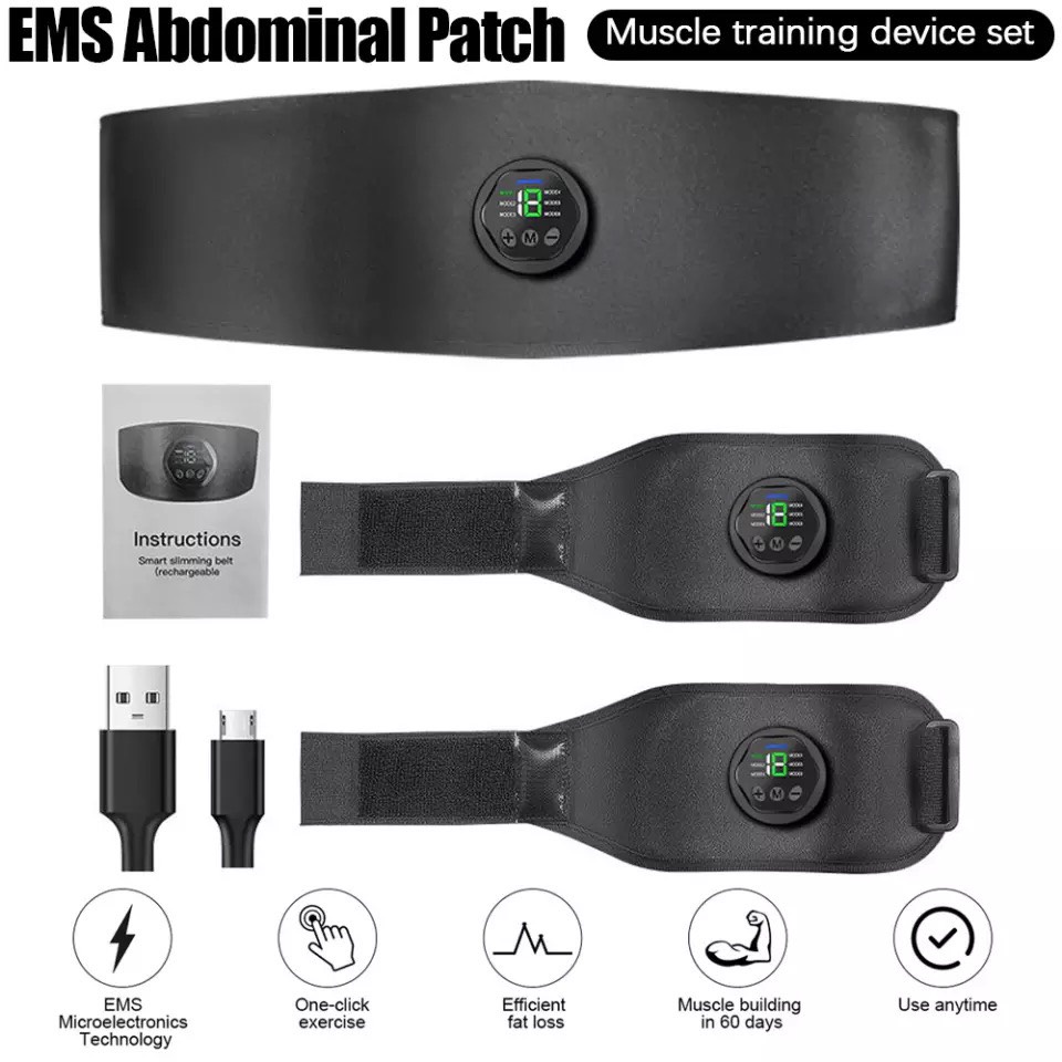 Đai Massage Rung Giảm Mỡ Bụng, Máy massage xung điện đa năng giảm eo thon cho cả nam và nữ Hot 2022 - Bảo Hành 12 Tháng