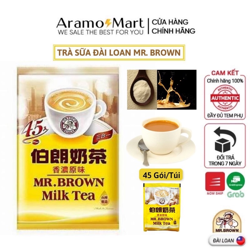 [FREESHIP] Trà sữa Mr Brown Đài Loan 45 gói/túi ＊AramoMart＊