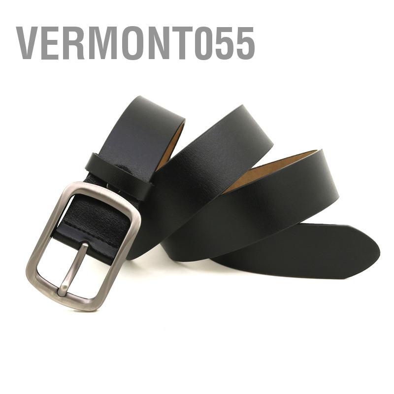 Vermont055 Thắt Lưng Nam Da Thật Chính Hãng Khóa Hợp Kim Đơn Giản Cổ Điển Phù Với Đồng Phục