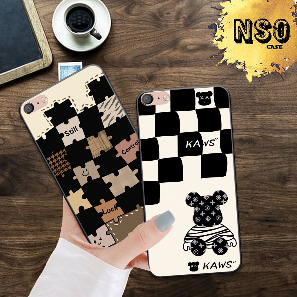 Ốp Vivo Y71 / Y83 / Y51 In Hình Họa Tiết Ca Rô Kẻ trái tim đẹp dễ thương Hot Trend 2023