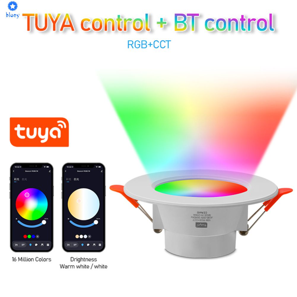 Bóng Đèn Thông Minh 15W Đèn Âm Trần Bluetooth Đèn Led Chiếu Điểm Nhiều Màu Đèn Tròn Đèn Nhà Thông Minh Đèn Âm Trần Có Thể Điều Chỉnh Độ Sáng Rgb 【Bluey】