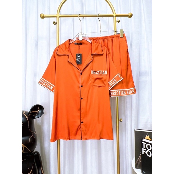 Đồ Bộ Pyjama Đùi Lụa Latin Trơn Cao Cấp Bigsize 65-80kg