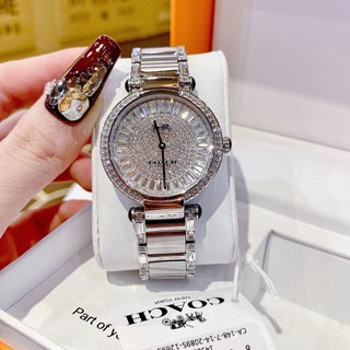 Đồng hồ nữ dây kim loại Coach Ladies' Cary Watch 14503834, Size 34mm, Full box, Luxury diamond watch