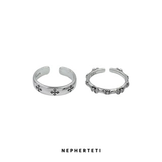 Nhẫn thánh giá chrome bạc 925 - Nepherteti