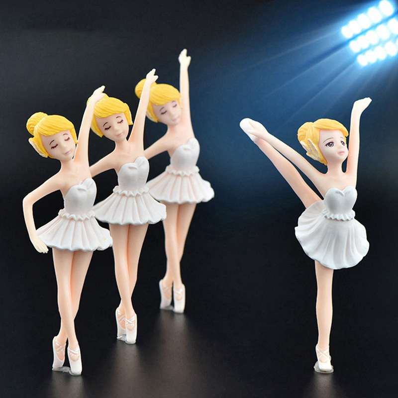 Set 4 / 4 Mô Hình Cô Gái Múa Ba Lê Mini Để Bàn Trang Trí