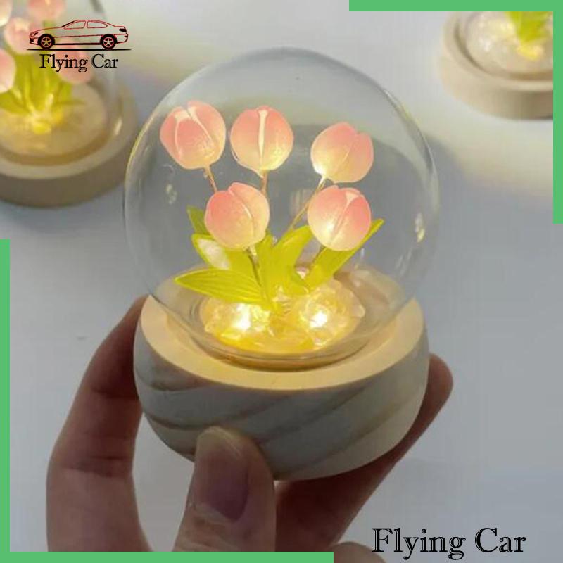 Bộ 2 Đèn Ngủ Hình Bông Hoa Dùng Trang Trí Bàn DIY