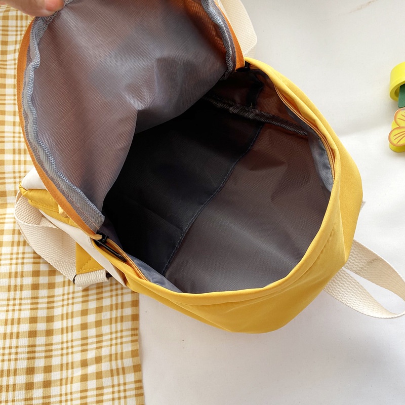 Balo thời trang cho bé kèm gấu vải dù mềm chống thấm nước cao cấp size 24cm