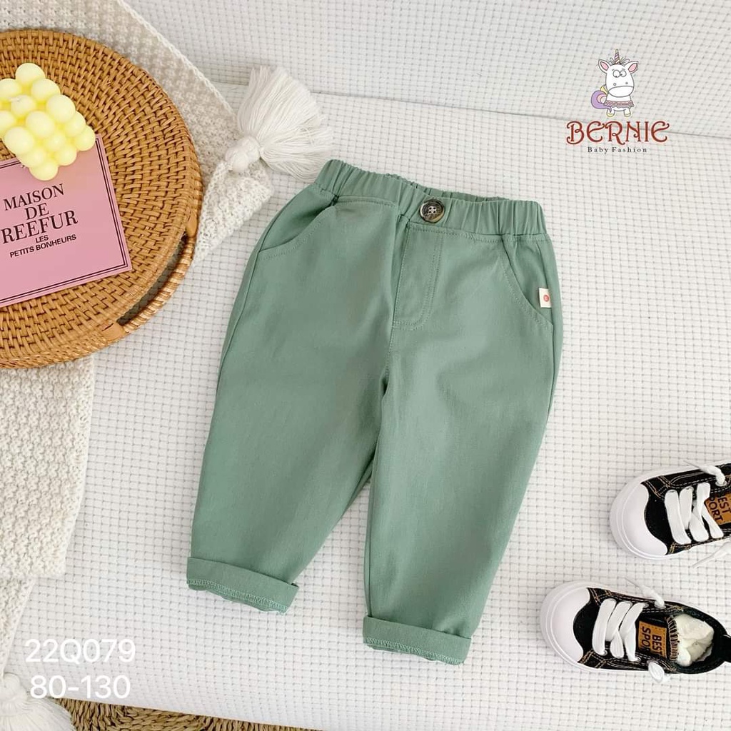 Quần dài kaki bé trai 1-6 tuổi màu trắng, đen, xanh, nâu be - QTBB Việt Nam - Bernie